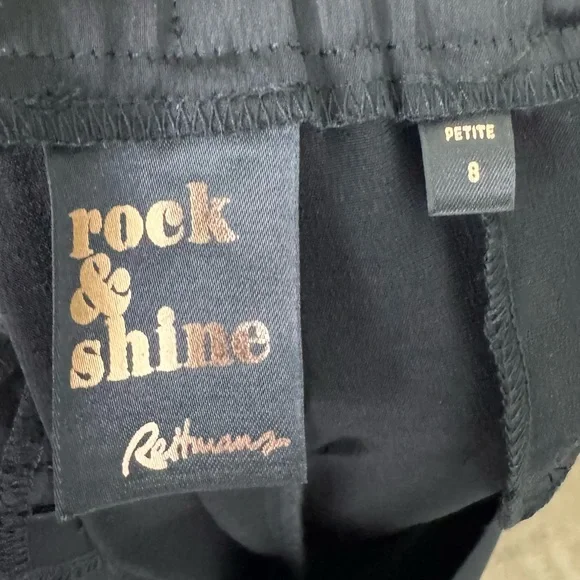 Reitmans Black Satin Trouser Dress Pants Size 8P New 29” inseam - Picture 6 of 10